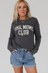 Gray COOL MOMS CLUB Drop Shoulder Sweatshirt-Tops-MomFashion