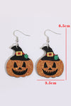 Gold Flame Halloween Pumpkin Dangle Earrings-Accessories-MomFashion