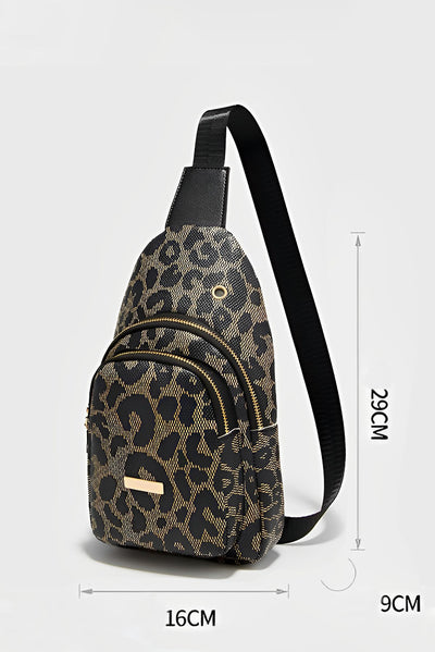 Leopard Print PU Sling Bag-Shoes & Bags-MomFashion