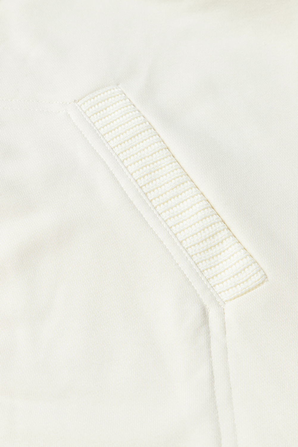 Beige Contrast Knit Patchwork Hooded Functional Coat-Outerwear-MomFashion