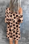 Leopard Printed Open Front Cardigan-Tops-MomFashion