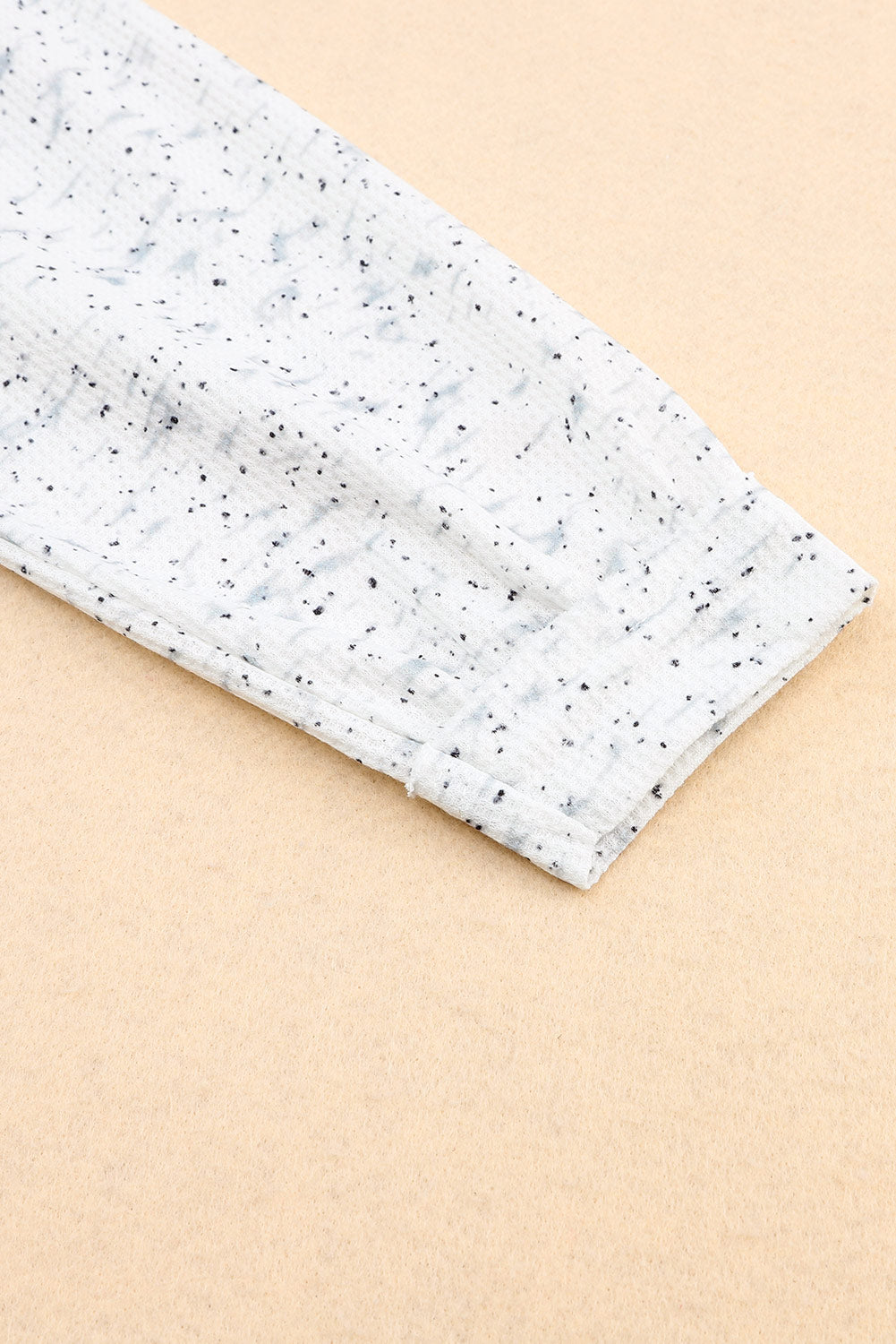 Gray Slouchy Heather Rib Knit Long Sleeve Henley Top-Tops-MomFashion