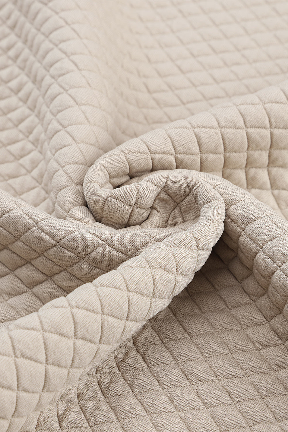 Apricot Plaid Raglan Sleeve Sweatshirt-Tops-MomFashion