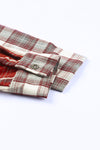 Plaid Corduroy Patchwork Shacket-Outerwear-MomFashion