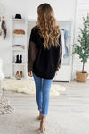 Black Contrast Leopard Denim Jacket-Outerwear-MomFashion