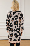 Leopard Animal Print Open Midi Cardigan-Tops-MomFashion