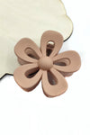 Camel Sweet Hollowed Flower Shape Claw Clip-Accessories-MomFashion