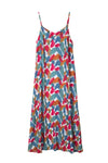 Multicolor Abstract Print Spaghetti Straps Maxi Dress-Dresses-MomFashion