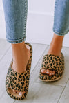 Leopard Print Thick Sole Slip On Slippers-Shoes & Bags-MomFashion