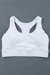 White Athletic Push Up Sports Bra-Activewear-MomFashion