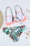 Sexy Pink Padded Gather Push-up Bikini Set-Swimwear-MomFashion