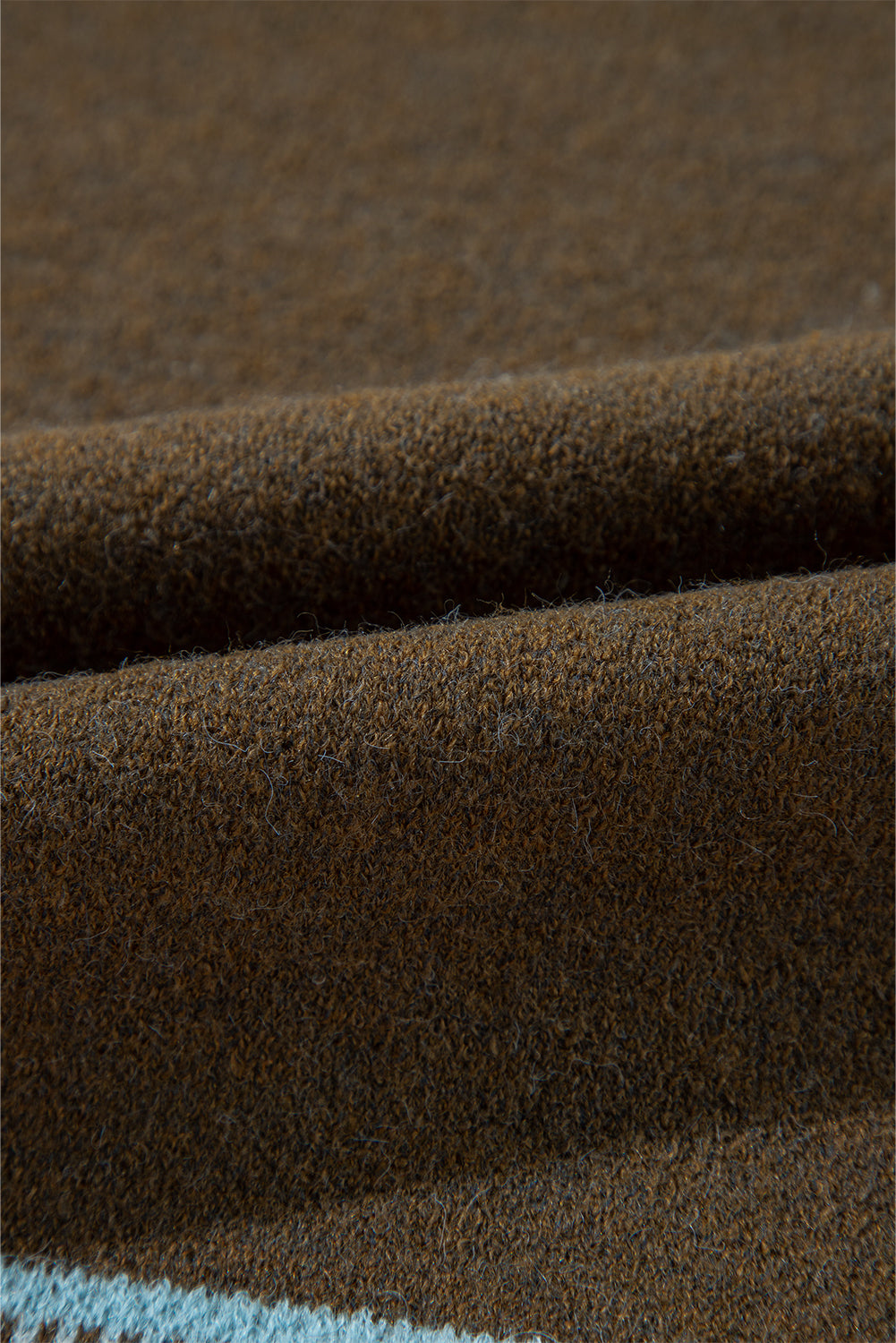 Brown Aztec Print Open Front Knitted Cardigan-Tops-MomFashion