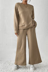 Khaki Ultra Loose Textured 2pcs Slouchy Outfit-Loungewear-MomFashion