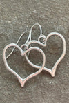 Silvery Heart Shape Hook Drop Earrings-Accessories-MomFashion