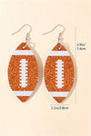 Grapefruit Orange Sequin Rugby Drop Earrings-Accessories-MomFashion