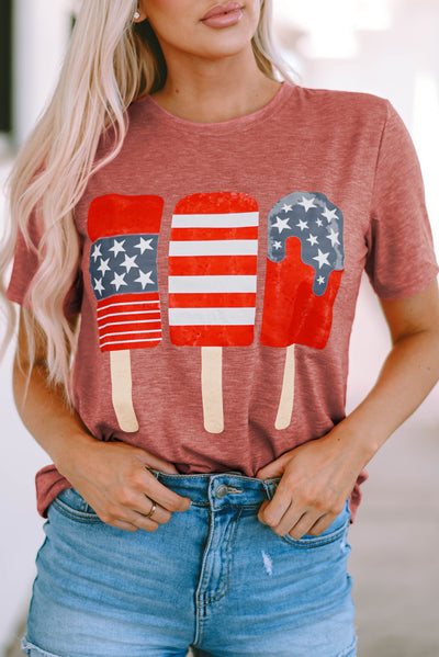 Patriotic Popsicles Short Sleeve Tee-Graphic-MomFashion