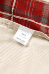 Plaid Corduroy Patchwork Shacket-Outerwear-MomFashion