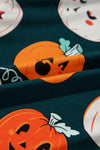 Orange Halloween Pattern Short Sleeve Shirt Pajama Set-Loungewear & Sleepwear/Sleepwear-MomFashion