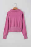 Valerian Quarter Zip Stand Neck Kangaroo Pocket Sweatshirt-Tops/Sweatshirts & Hoodies-MomFashion