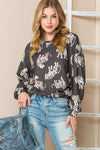 Lively Tiger Print Casual Sweatshirt-Tops-MomFashion