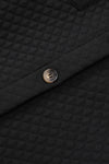 Black Retro Quilted Flap Pocket Button Shacket-Outerwear-MomFashion