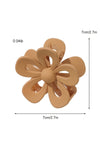 Camel Sweet Hollowed Flower Shape Claw Clip-Accessories-MomFashion