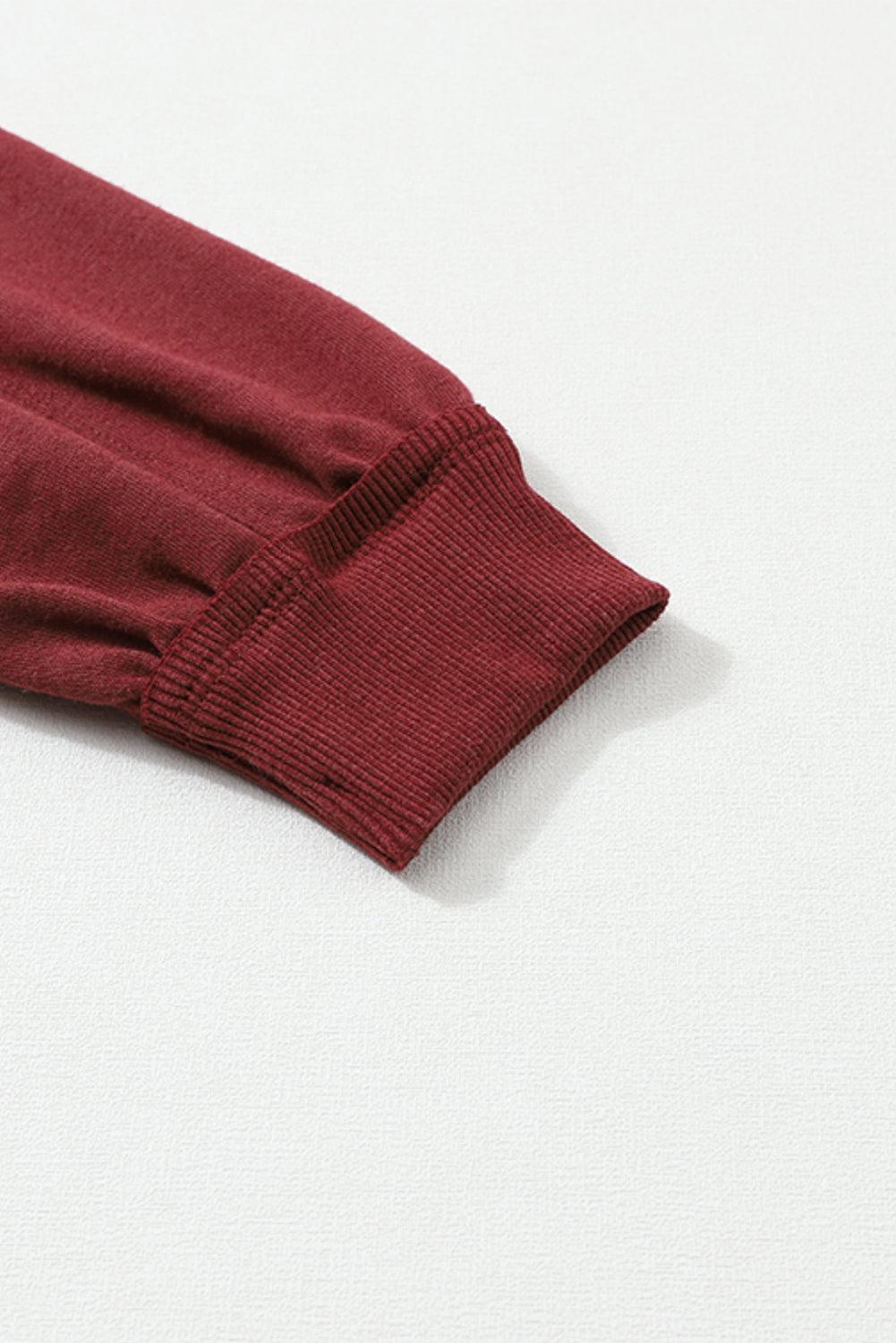 Fiery Red Exposed Seam Twist Open Back Oversized Sweatshirt-Tops-MomFashion