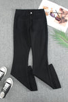 Black Vintage Casual Pocket Flared Jeans-Bottoms-MomFashion