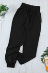 Black Pocketed Casual Joggers-Bottoms-MomFashion