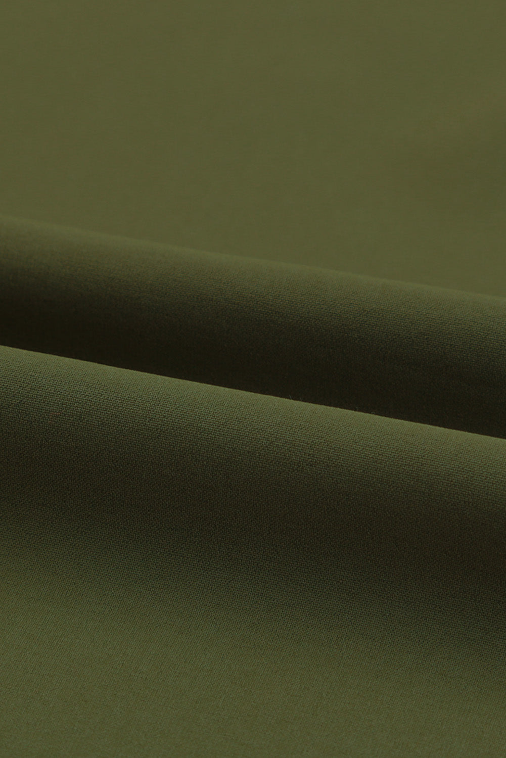 Green Split V Neck Ruffled Sleeves Shirt Dress-Dresses-MomFashion