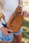 Brown Faux Leather Zipped Crossbody Chest Bag-Shoes & Bags-MomFashion