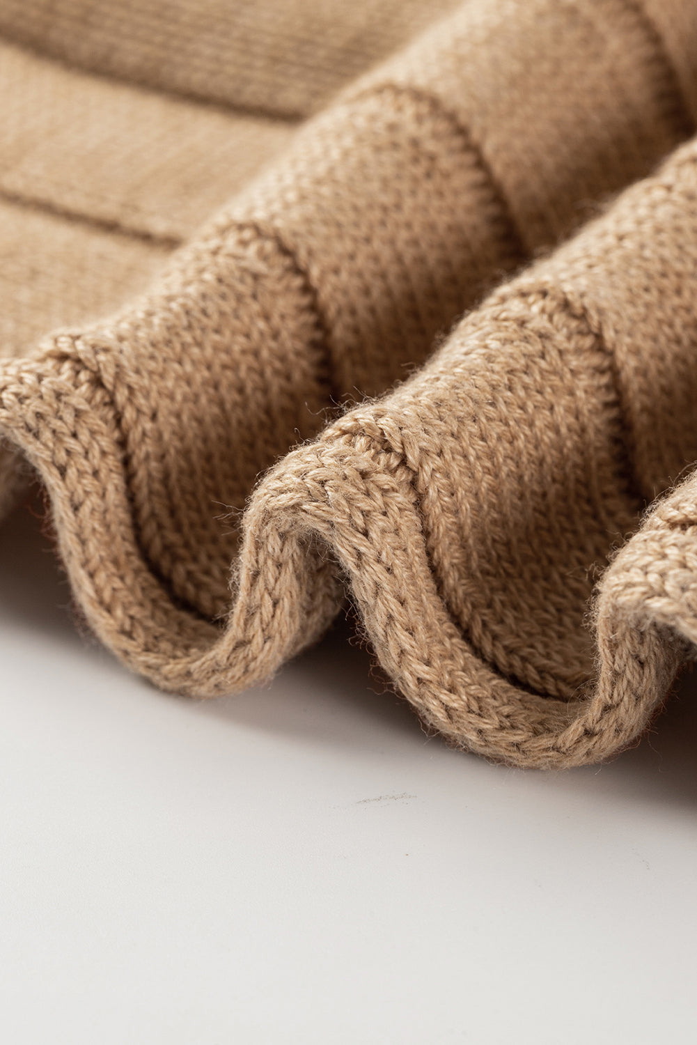 Brown Exposed Seam Ribbed Knit Dolman Top-Tops-MomFashion