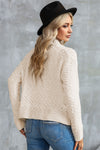 Apricot Popcorn Knit Open Front Cardigan-Tops-MomFashion