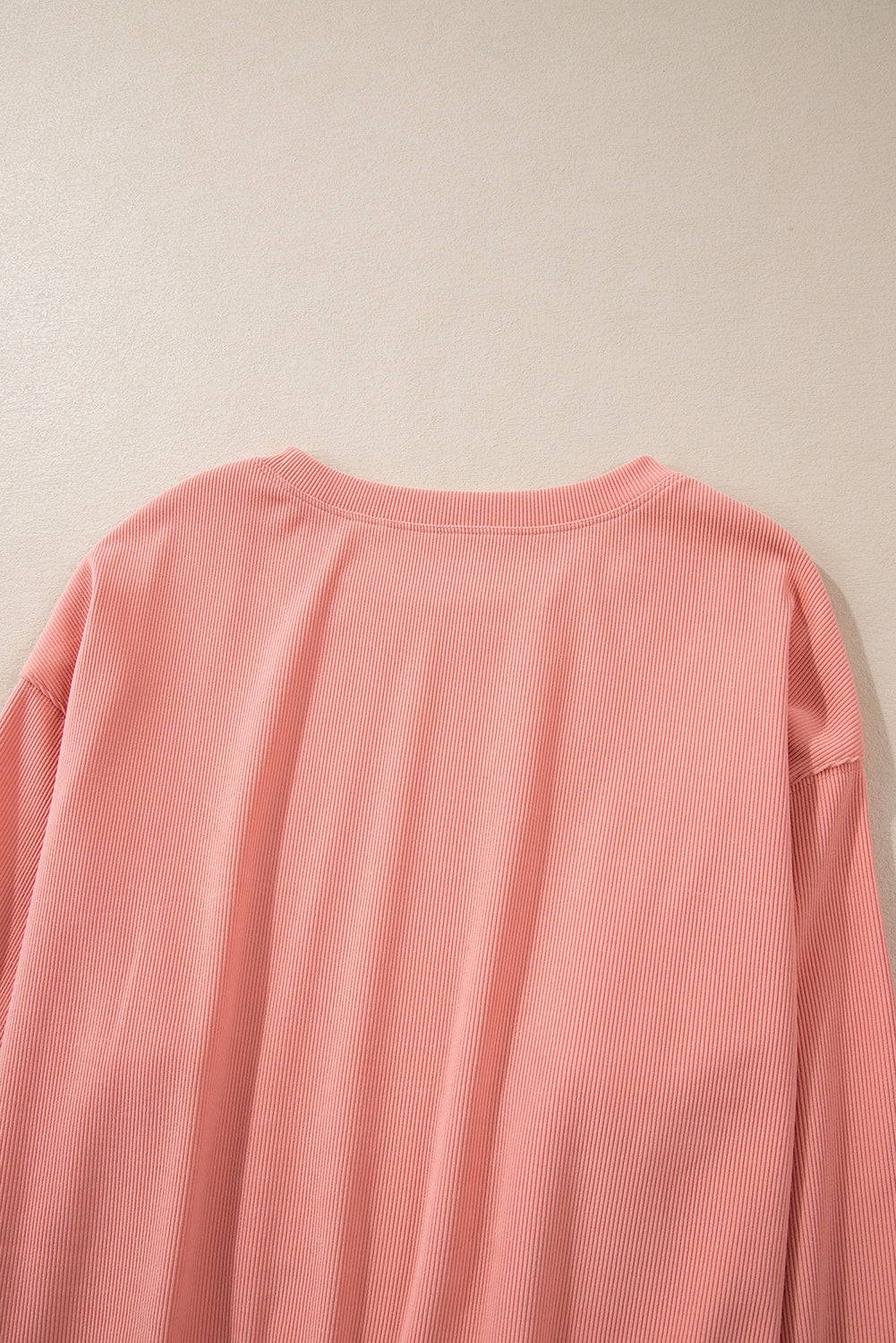 Blossom Ribbed Knit Drop Shoulder Pocketed Two Piece Lounge Set-Two Piece Sets/Pant Sets-MomFashion