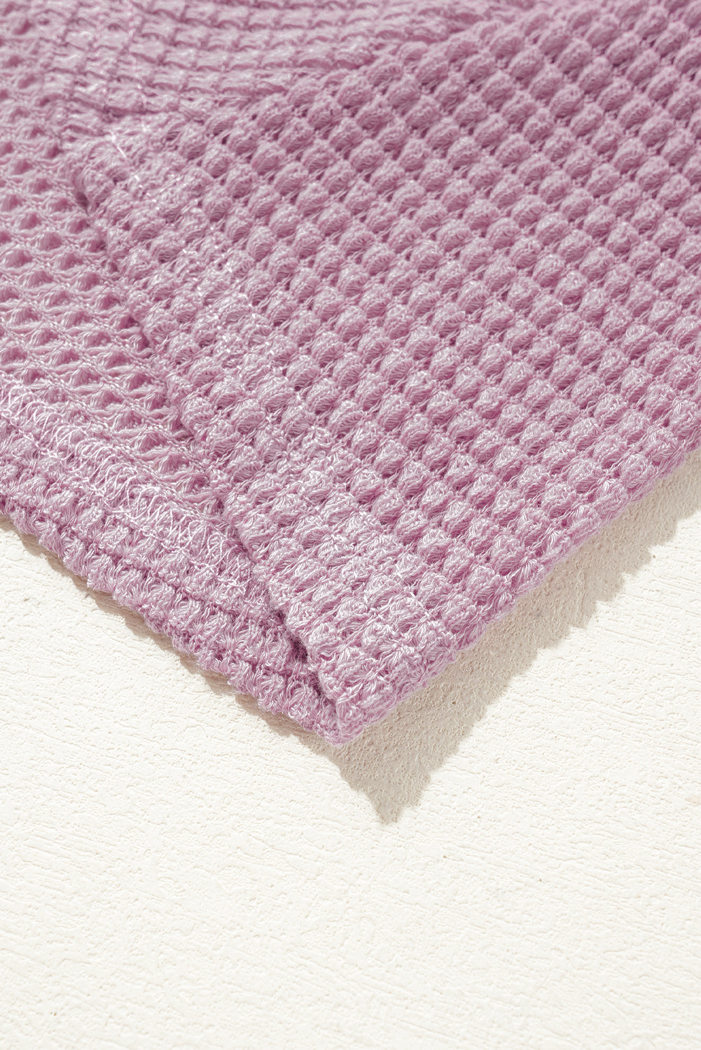 Plus Size Hooded Waffle Knit Top-Plus Size-MomFashion