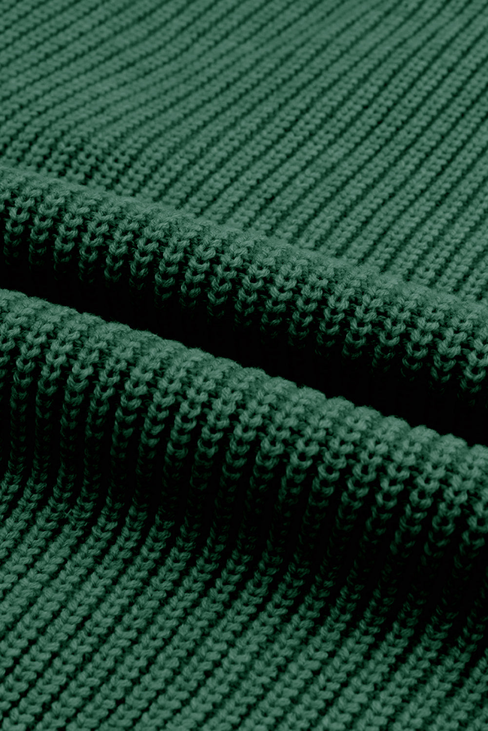 Green Knitted V Neck Sweater and Casual Pants Set-Loungewear-MomFashion