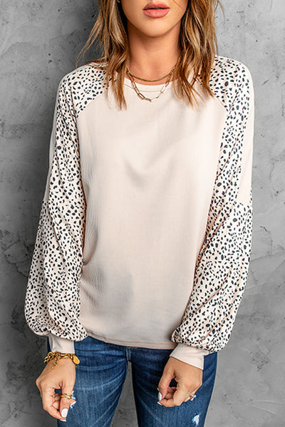 Leopard Print Pullover Top-Tops-MomFashion