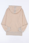 Khaki Thermal Waffle Knit Full Zipper Hooded Jacket-Outerwear-MomFashion