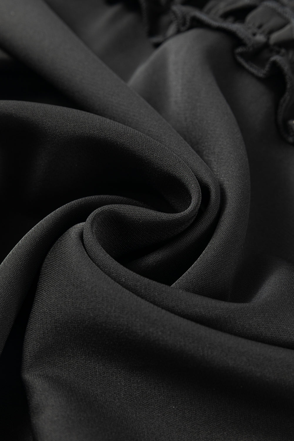 Black Leopard Mesh Splicing Ruffle Long Sleeve Blouse-Tops-MomFashion