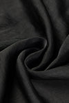 Black Tie V Neck Pleated Puff Sleeve Satin Blouse-Tops-MomFashion