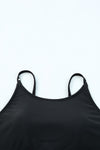 Black Rose Leopard Mesh Trim 2pcs Bikini Swimsuit-Swimwear-MomFashion