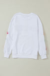 White Glitter Howdy Patch Graphic Casual Sweatshirt-Tops-MomFashion