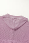 Plus Size Hooded Waffle Knit Top-Plus Size-MomFashion
