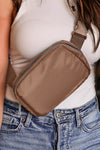 Brown Waterproof Zipped Crossbody Bag 20*5*14cm-Shoes & Bags-MomFashion