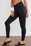 Black Arched Waist Seamless Active Leggings-Activewear-MomFashion