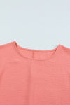 Pink Smocked Wrist Shift Top-Tops-MomFashion