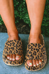 Leopard Print Thick Sole Slip On Slippers-Shoes & Bags-MomFashion