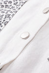 White Contrast Leopard Denim Jacket-Outerwear-MomFashion