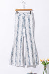 White Western Fashion High Waist Snakeskin Print Flare Pants-Bottoms-MomFashion