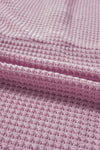 Plus Size Hooded Waffle Knit Top-Plus Size-MomFashion